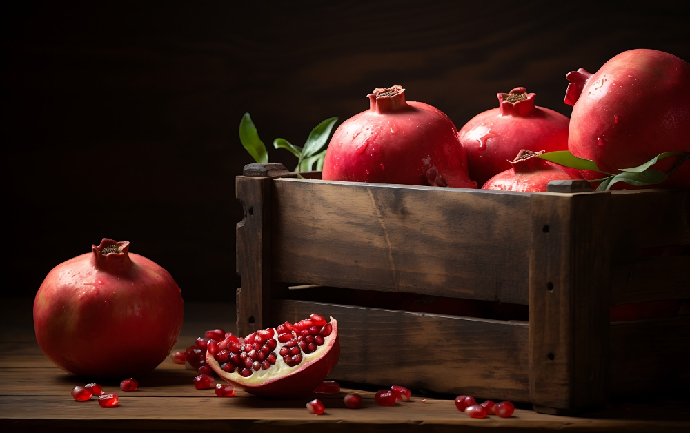 In-text visual representing the vital role of pomegranate.