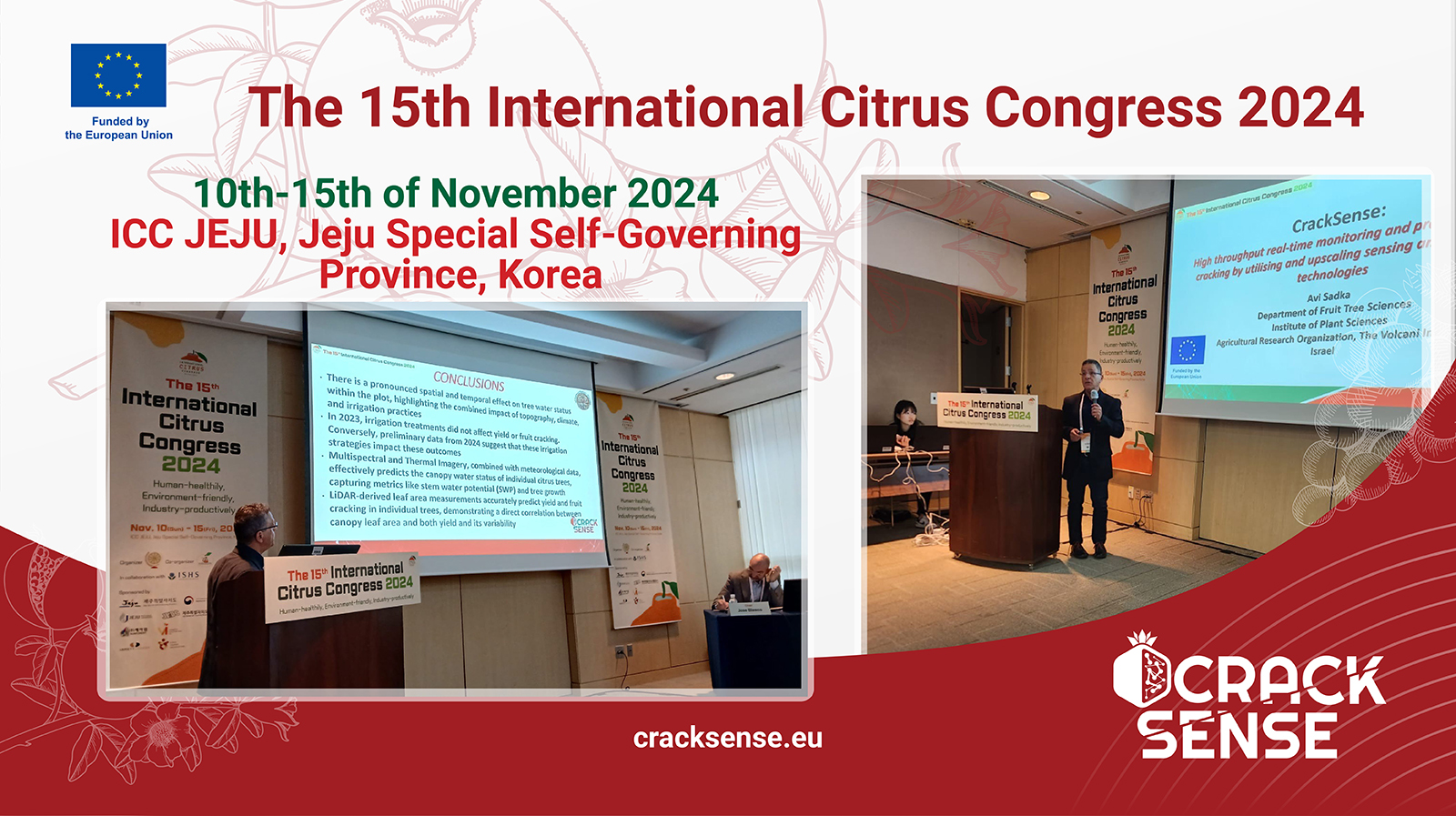Main visual showcasing key information about the blog on the International Citrus Congress.