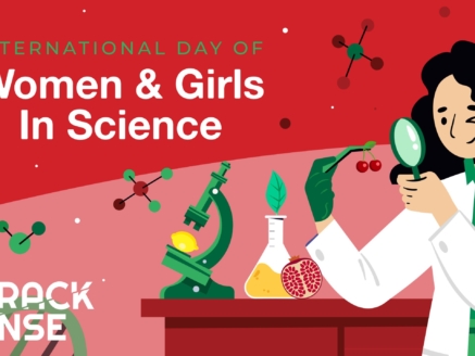 Main visual representing our blog about the International Day of Women and Girls in Science.