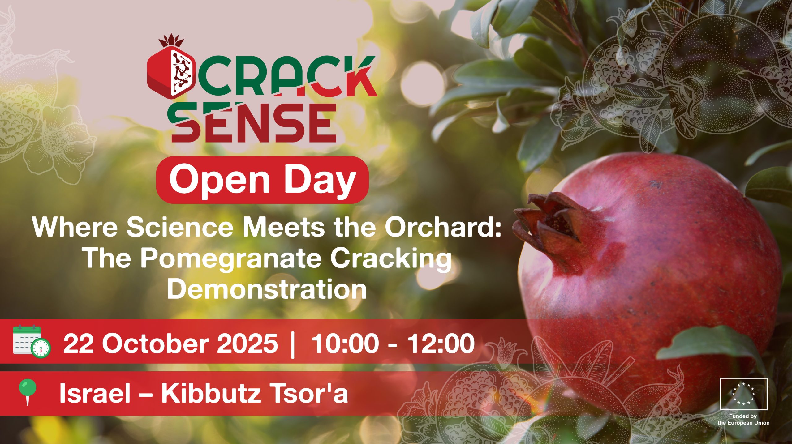 Main visual for the Pomegranate Open Day in Israel.